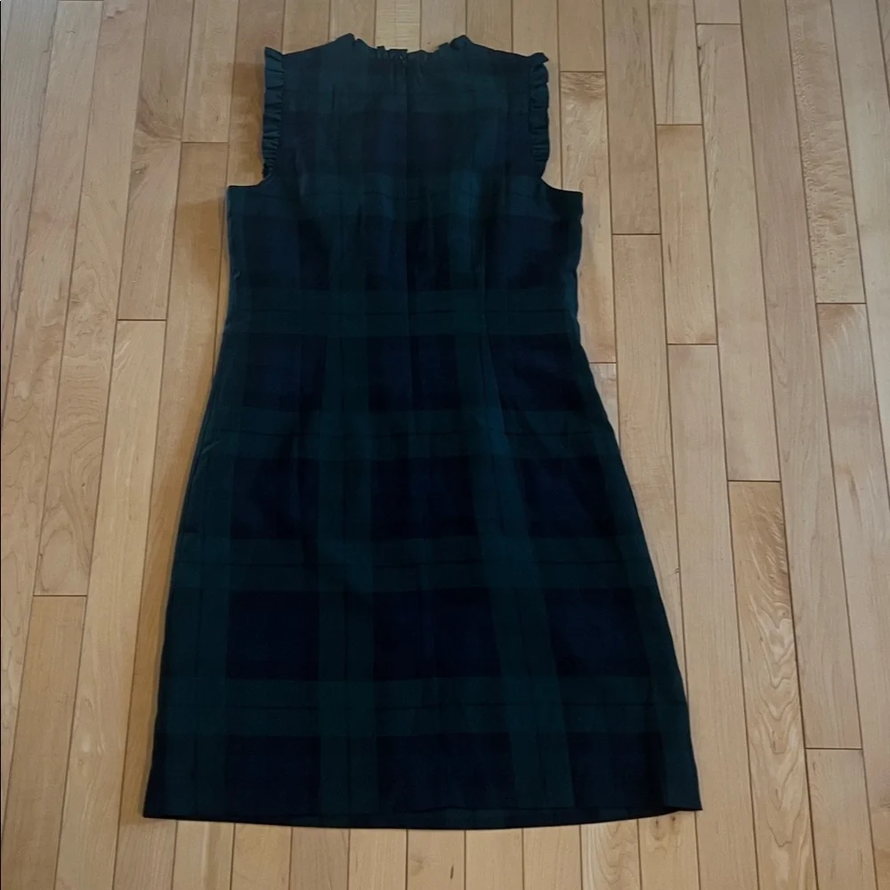 J. Crew Dark Plaid Sleeveless Dress Size 4 - Picture 5 of 5